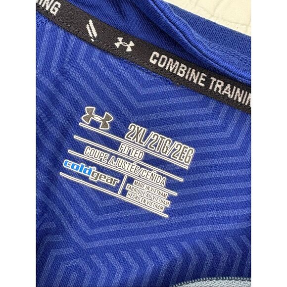 Under Armour Training Combine 1/4 zip in royal blue - 2X - Picture 3 of 8